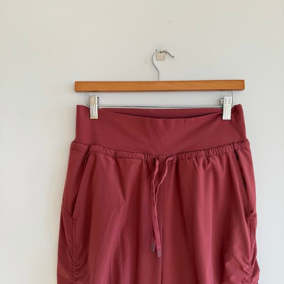 Athleta Attitude Lined Ruched Stretch High Rise Pants Red 2 - Picture 4 of 9